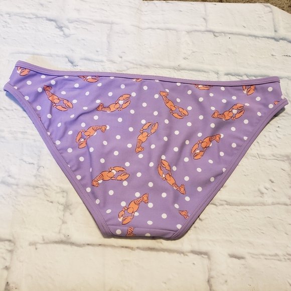 Aerie Purple Lobster Bandeau Bikini size Large - Picture 5 of 8